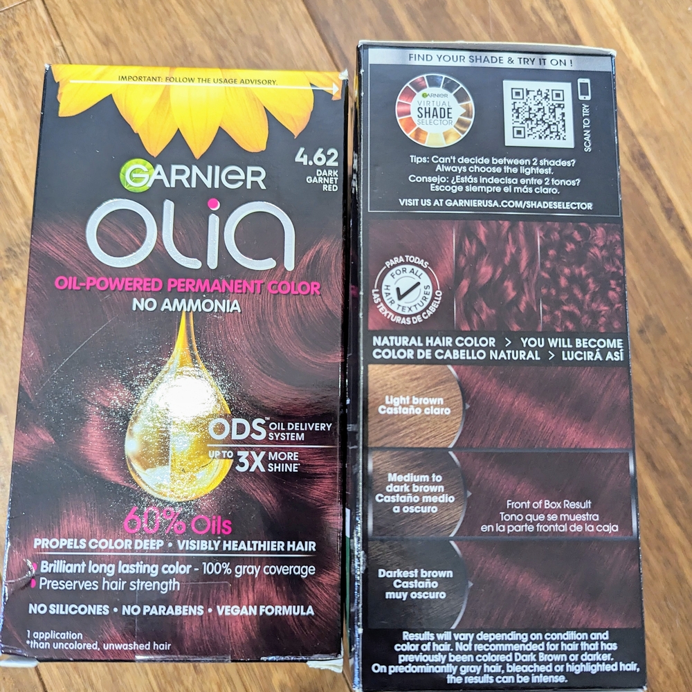 2 Pack, Garnier Olia Oil-Powered Permanent Hair Color.